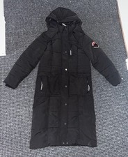 Ladies Superdry Black Everest Coat Size Small