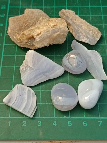 Blue lace agate natural - lace,