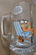 Vintage Garfield Glass Tankard