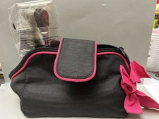 Avon Cynthia Rowley Make Up/Cosmetic Bag with 2 Brushes, Discontinued