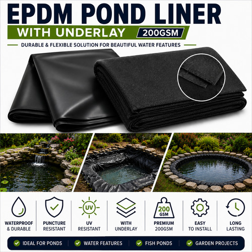 Garden fishpond koi - pool, liner