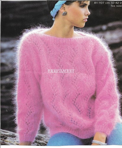 Lacy mohair sweater knitting - lacy,