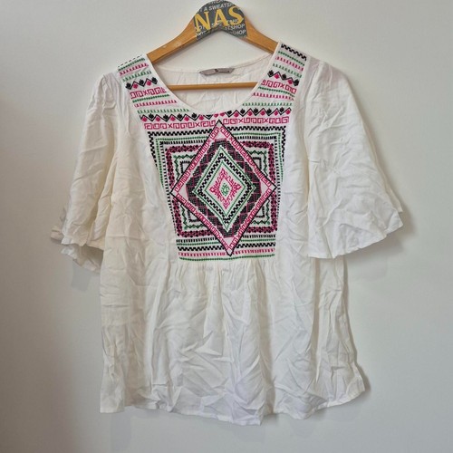 White embroidery gypsy blouse