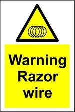  Warning razor wire safety