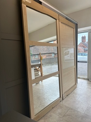 Light maple sliding wardrobe - light,