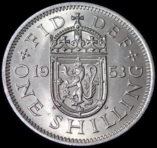 One shilling 1953 elizabeth - uk,