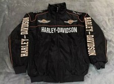 ADULT EMBROIDERED F1 RACING JACKET VINTAGE HARLEY DAVIDSON JACKET COTTON PADDED
