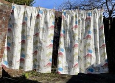 Laura Ashley Dinosaur Blackout Ready Made Curtains Kids W 54” D 54”