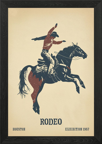 Vintage rodeo bucking bronco - vintage,