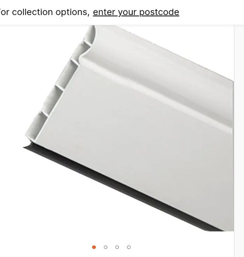 Eurocell white upvc skirting - white,