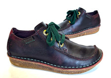 Ladies CLARKS UNStructured Funny Dream Dark Brown leather Shoes Size 5 D Mint