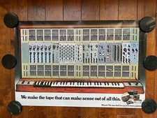 Vintage 1970 Maxell Tape poster featuring the first ARP 2500 synth-VERY RARE