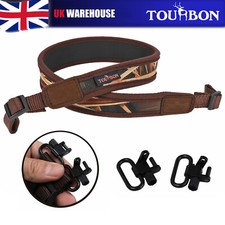 TOURBON Hunting Gun Sling with Swivels Neoprene Padded Shotgun Strap Non-slip UK