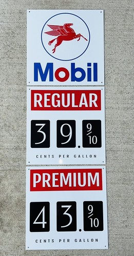 Mobil gasoline sign piece - 3,