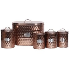 5pc Kitchen Set Bread Bin Tea