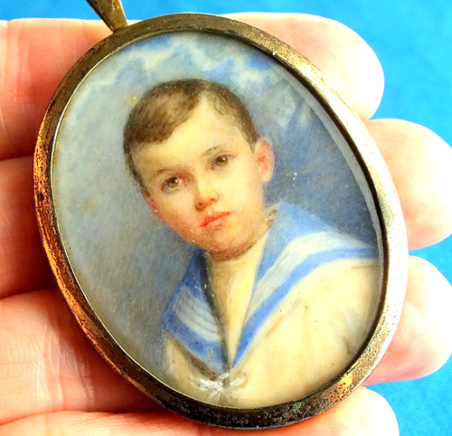 Portrait miniature young - miniature,