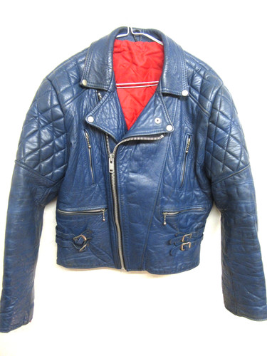 Vintage blue leather - 70's,
