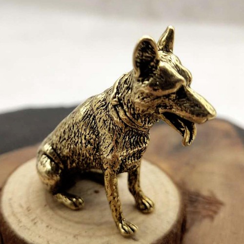 Brass dog statue feng - dog,