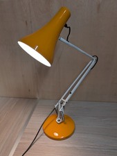 Vintage Retro Orange / White Anglepoise Desk Lamp Original Herbert Terry 70s 80s
