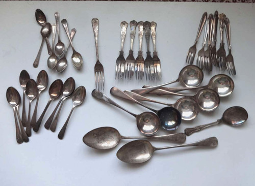 Vintage silver plated spoons - vintage, silver-plated
