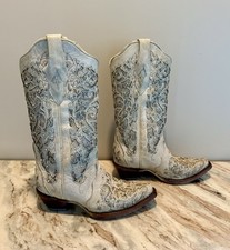Corral Crystal In Laid Women’s Cowboy Boots  6-1/2