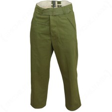 WW2 German Army DAK Trousers - Repro Soldier Uniform Pants Olive Mens All Sizes