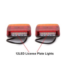 2Pc 12V LED Rear Tail Lights