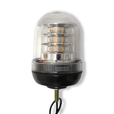 CLEAR LENS AMBER LED FLASHING WARNING BEACON LIGHT KELSA BAR VAN TRUCK CAB TOP