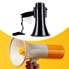 Megaphone Handheld Cheering Gifts Foldable Handle with Siren with 240S Recording