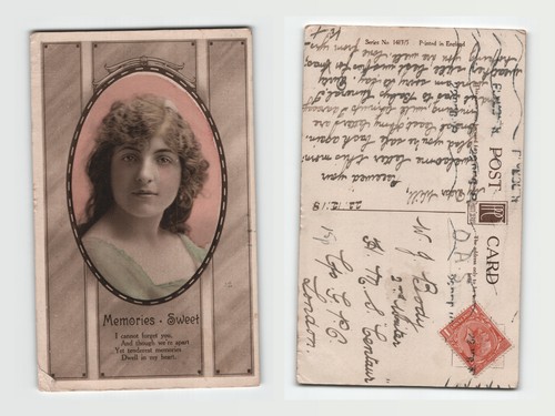 Postcard 1918 wwi - 1918, social