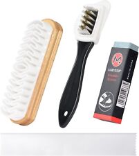 4 PCS Suede and Nubuck Brushes 4-Sided Shoe Cleaner with Brass Bristles for with