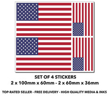 USA Flag Sticker United States of America American flags x 4 Self Adhesive S236