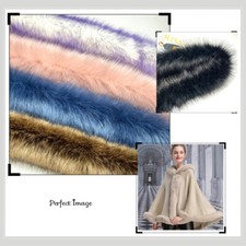 1M Faux Fur Fluffy Plush Strips Ribbon 11cm Edge Trim For Clothing Coat Hood Hat
