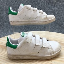 Adidas Shoes Youth 2 Stan Smith Sneakers White Hook & Loop Comfort Casual FX7534