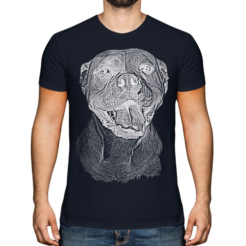 American bulldog sketch - american,