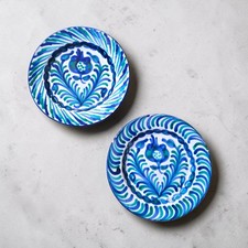 2x Rare Spanish Handpainted