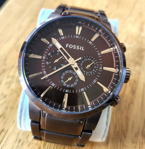 Men fossil watch vgc bronze - men's,