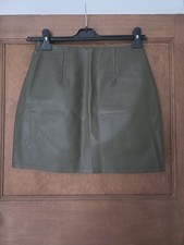 Faux Leather Mini Skirt Size