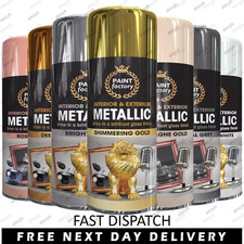 Metallic Spray Paint All Purpose Aerosol Wood Metal Plastic | Gold Copper Silver