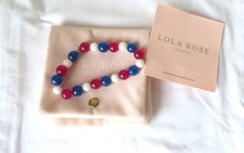 LOLA ROSE bracelet - stretchy - red/white/blue Jubilee new in pouch