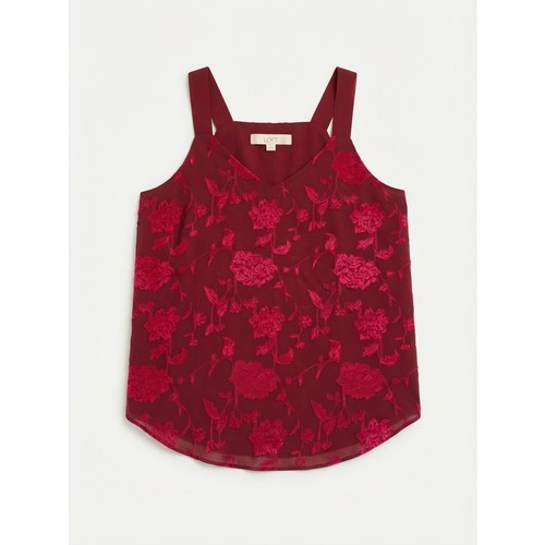 Loft tank top burgundy red - tank,