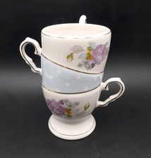 Vintage Stacked Teacups Vase 3