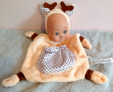Smoby Baby Doll Head Comforter Snuggle Comfort Blanket Snuggie Soft Toy