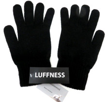 Mens lambswool gloves black