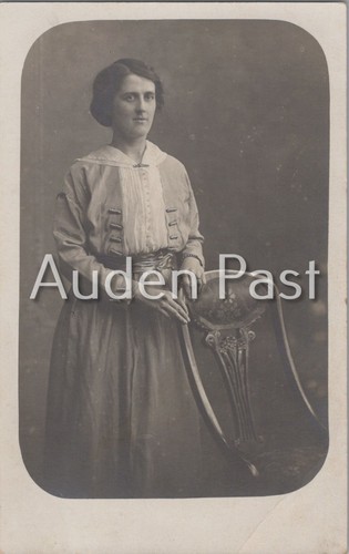 Vintage rppc young woman - young,