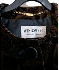 WINDSMOOR Jacket Womens Size UK 10 Brown Velvet Floral Bolero/Jacket