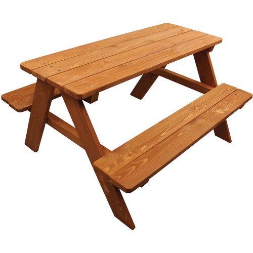 Kids wooden picnic table - wooden, ages