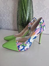 Sergio Todzi ladies high heel stilletto sandals size 4 green