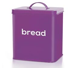 5PC PURPLE METAL BREAD BIN