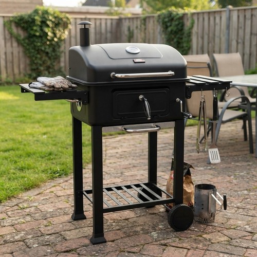 Charcoal bbq smoker with - charcoal,